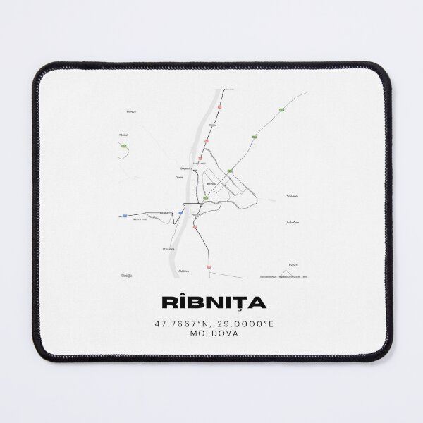 Item preview, Rîbniţa Moldova Map Print | Minimalist Street Map Art | Modern Travel Poster designed and sold by RM-Journey.