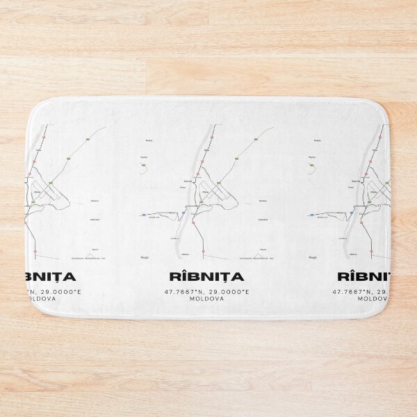 Item preview, Rîbniţa Moldova Map Print | Minimalist Street Map Art | Modern Travel Poster designed and sold by RM-Journey.