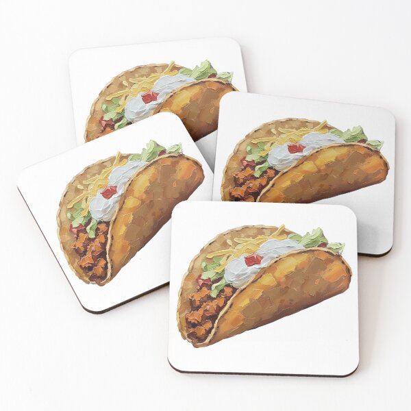Item preview, Supreme Taco Colorful Palette Knife Art Playful Food Design designed and sold by GymTanLaundry.
