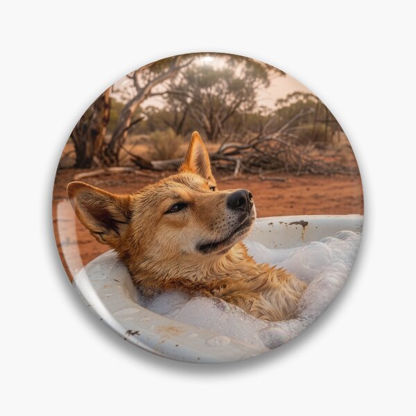 Item preview, Dingo Takes a Bath in the Outback designed and sold by Tridentulus.