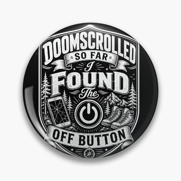 Item preview, Doomscrolling Off Button Shirt designed and sold by NeuralDraft.