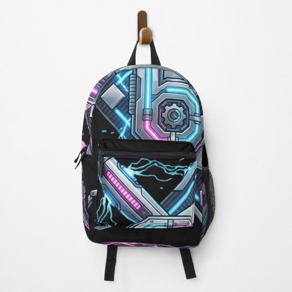 Item preview, Futuristic Number 67 Cyber Tech Emblem Neon Glow designed and sold by manmoo.