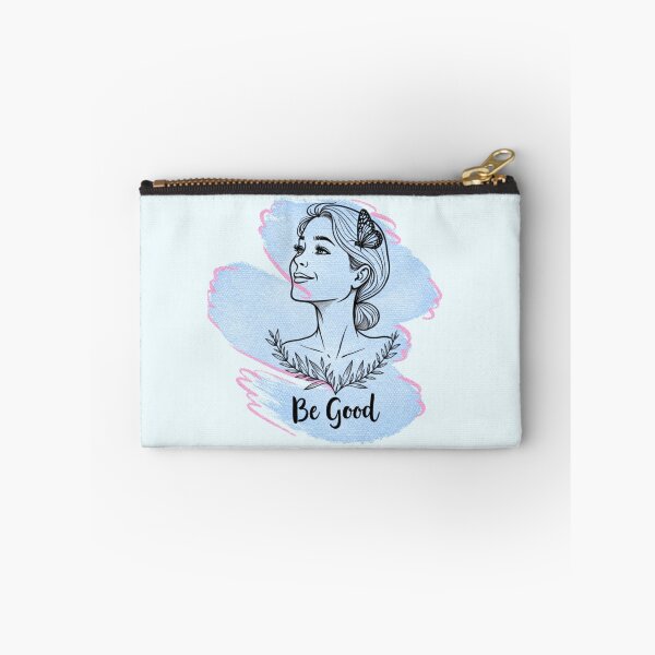 Item preview, Minimalist Woman and Butterfly Line Art – "Be Good" Soft-Girl Aesthetic designed and sold by PriyaMagic.