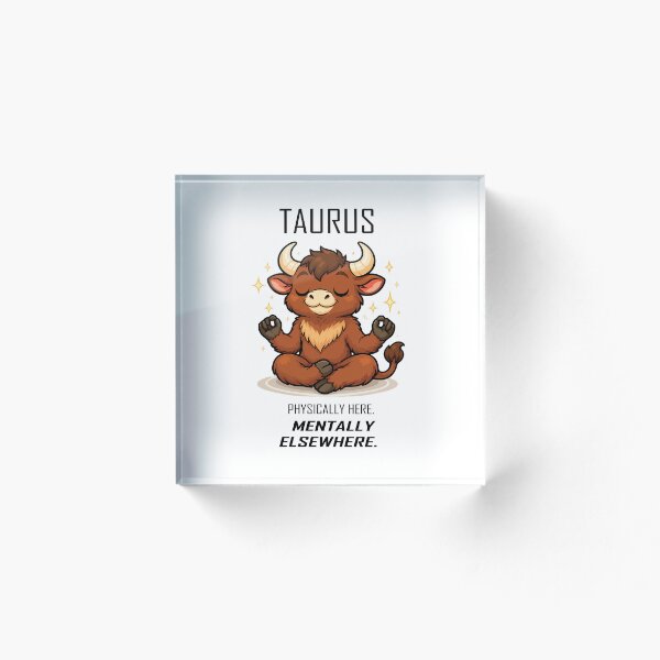 Aperçu de l'œuvre Taureau - Physiquement ici. Mentalement ailleurs. créée et vendue par Remake Design Lab.