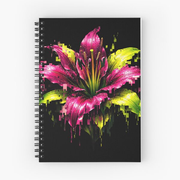 Item preview, Surreal Datamosh Lily Digital Metamorphosis T-Shirt designed and sold by NeuralDraft.