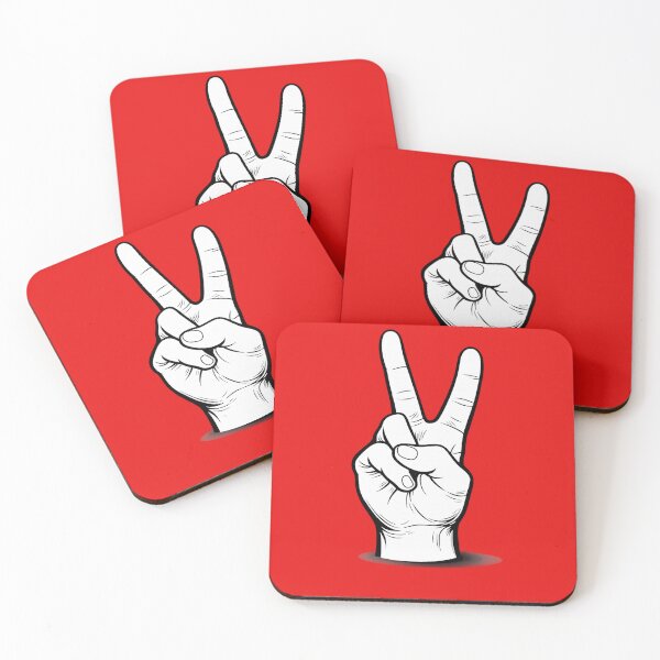 Item preview, V for victory/peace (V-sign) hand gesture T-shirt design designed and sold by SamiVaporStudio.
