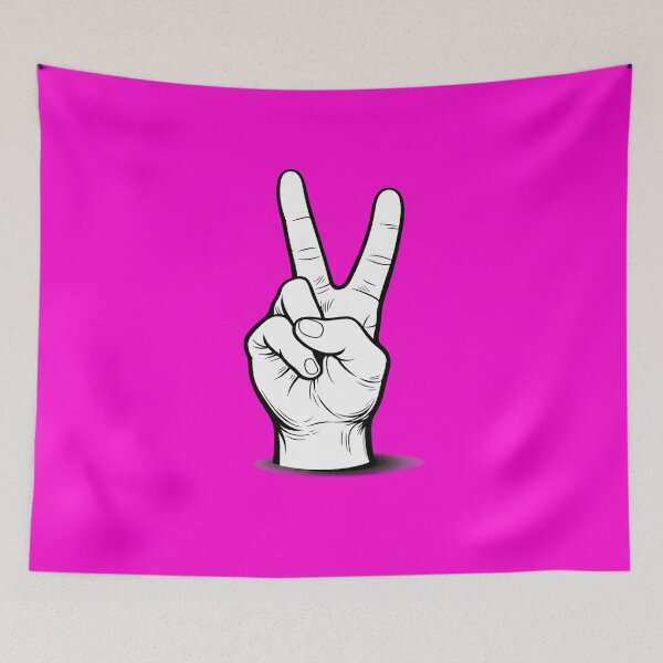 Item preview, V for victory/peace (V-sign) hand gesture T-shirt design designed and sold by SamiVaporStudio.