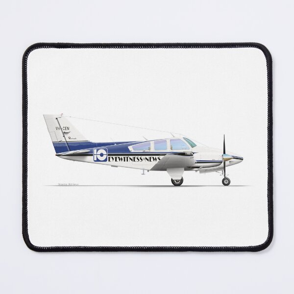 Item preview, BEECH BARON B95 designed and sold by Grubby Fingers Aircraft Illustration.