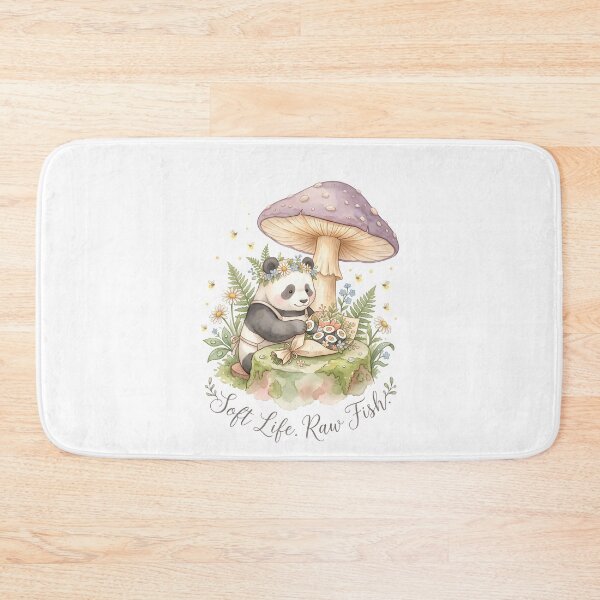 Item preview, Soft Life Raw Fish — Cottagecore Watercolor Sushi Panda Whimsical  designed and sold by The Grumpy Pet Club.
