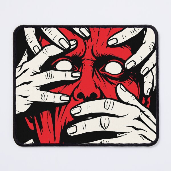 Item preview, Hands Covering Face Horror Red Demon Art designed and sold by RamyGallery.