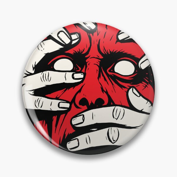 Item preview, Hands Covering Face Horror Red Demon Art designed and sold by RamyGallery.