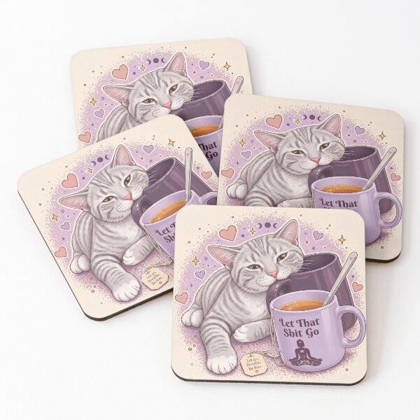 Item preview, Let That Sh!t Go (Lavender) - Cozy Cat Tee & Apparel designed and sold by letitgostudio.