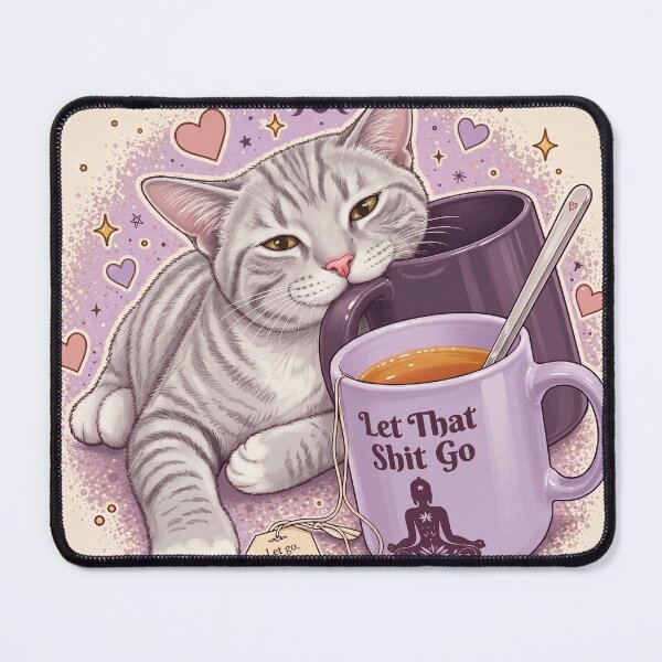 Item preview, Let That Sh!t Go (Lavender) - Cozy Cat Tee & Apparel designed and sold by letitgostudio.