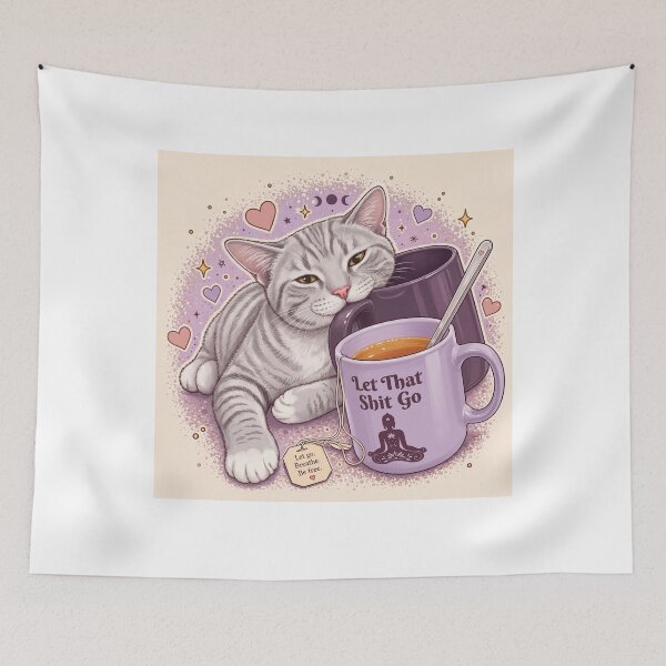 Item preview, Let That Sh!t Go (Lavender) - Cozy Cat Tee & Apparel designed and sold by letitgostudio.