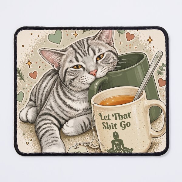 Item preview, Let That Sh!t Go (Sage Green) - Cozy Cat Tee & Apparel designed and sold by letitgostudio.