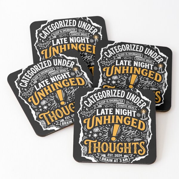 Item preview, Unhinged Late Night Thoughts Tee designed and sold by NeuralDraft.