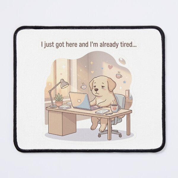 Item preview, Morning Struggle Dog – Office Fatigue Sticker designed and sold by wildbest.