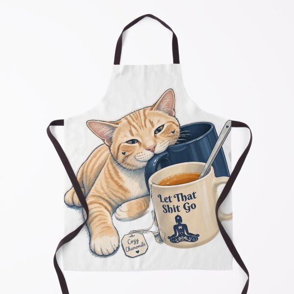 Item preview, Let That Sh!t Go - Cozy Cat & Chamomile Tea designed and sold by letitgostudio.