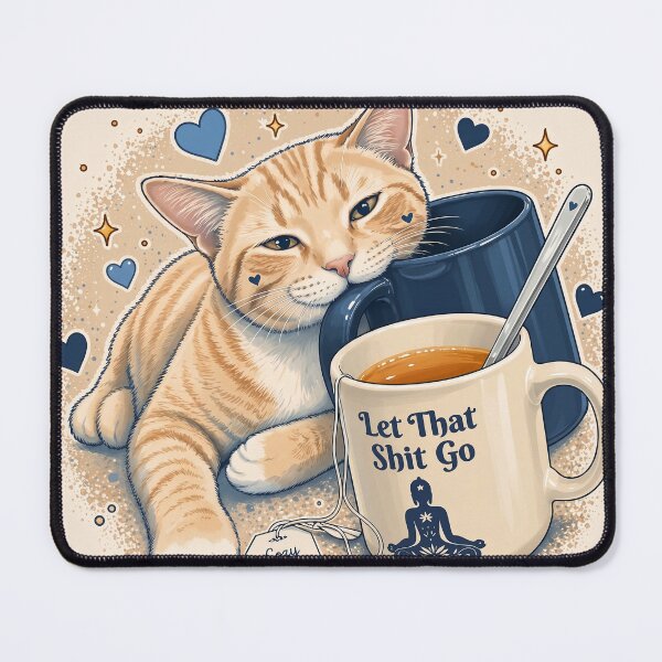 Item preview, Let That Sh!t Go(Coastal Blue) - Cozy Cat Tee & Apparel designed and sold by letitgostudio.