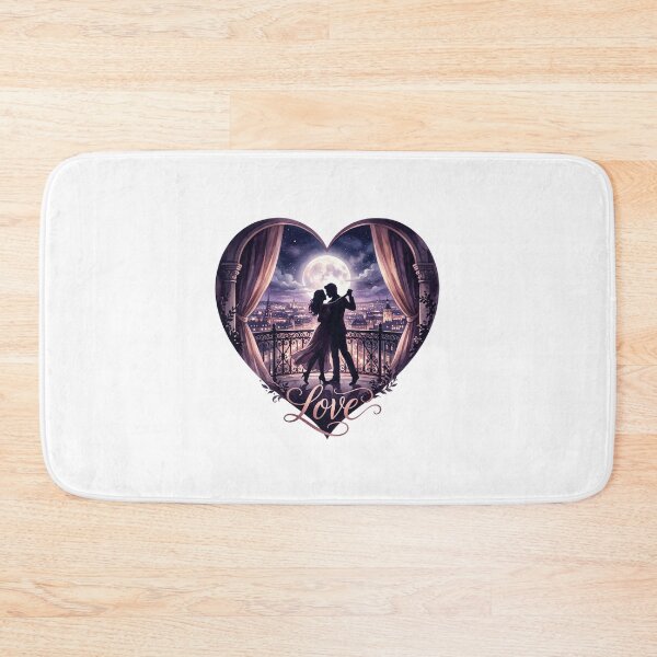 Item preview, Romantic Dancing Couple Heart Silhouette Love Art designed and sold by Common-Standard.