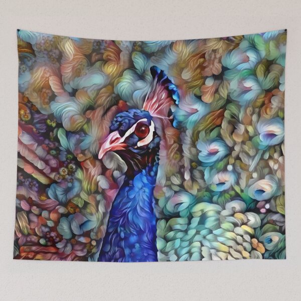Item preview, Vibrant Impressionist Peacock Mosaic designed and sold by Lainey1978.