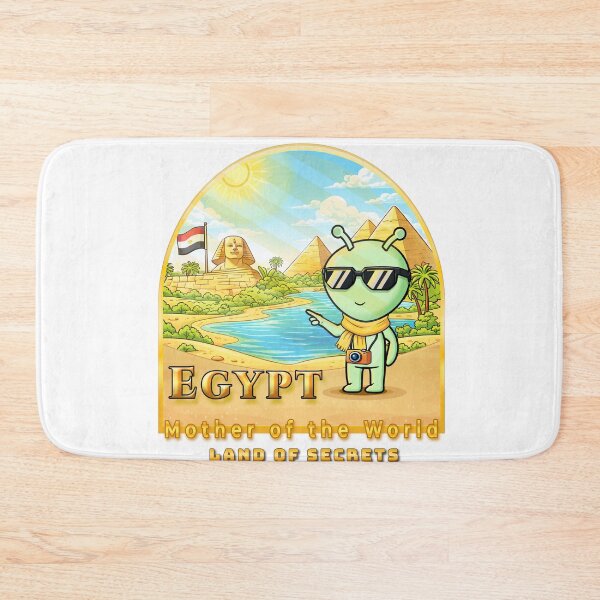 Item preview, Golden Egypt: Cosmic Traveler at the Pyramids - Premium Badge Art designed and sold by AmazingEG.