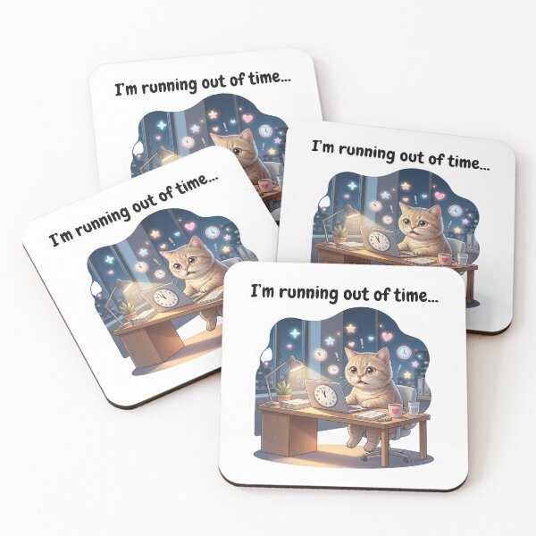 Item preview, Deadline Panic Cat – Realistic Office Stress Sticker designed and sold by wildbest.