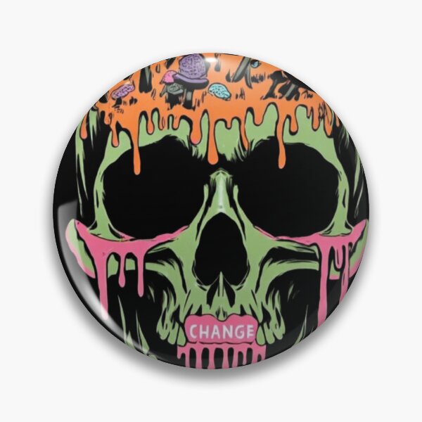 Item preview, Dripping Skull with Mushrooms - You can always change your mind! designed and sold by LoneTide.