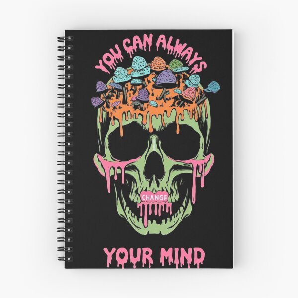 Item preview, Dripping Skull with Mushrooms - You can always change your mind! designed and sold by LoneTide.
