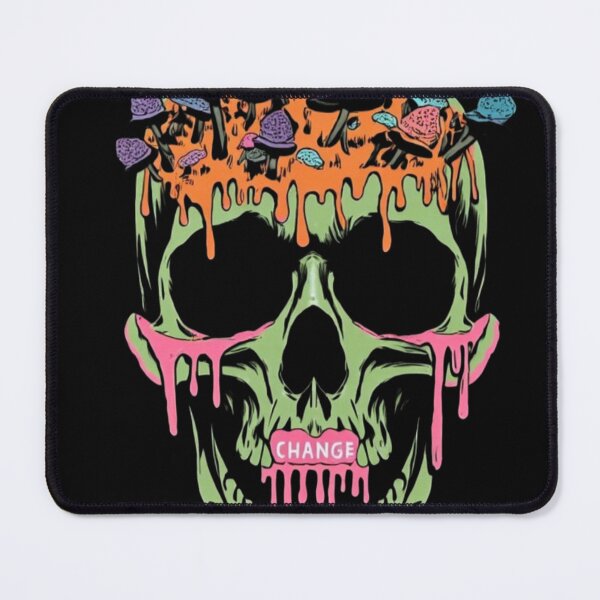 Item preview, Dripping Skull with Mushrooms - You can always change your mind! designed and sold by LoneTide.