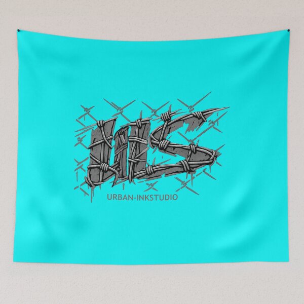 Item preview, UIS Barbed Wire Logo - Urban Ink-Studio Gritty Emblem designed and sold by Urban-InkStudio.
