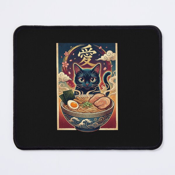 Item preview, Charming Cat and Ramen Japanese Art Print designed and sold by manmoo.