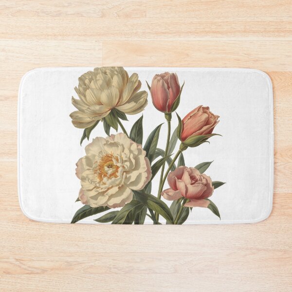 Item preview, Vintage Botanical Bloom – Peony & Tulip Harmony designed and sold by Joyfulfabric.