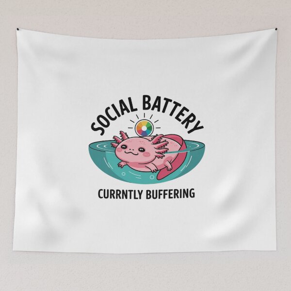 Item preview, Mischievous Social Anxiety Axolotl Burnout Meme Art designed and sold by Mr-wow.