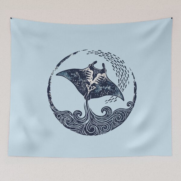 Item preview, Manta Fish Swirl designed and sold by Gkinoki.