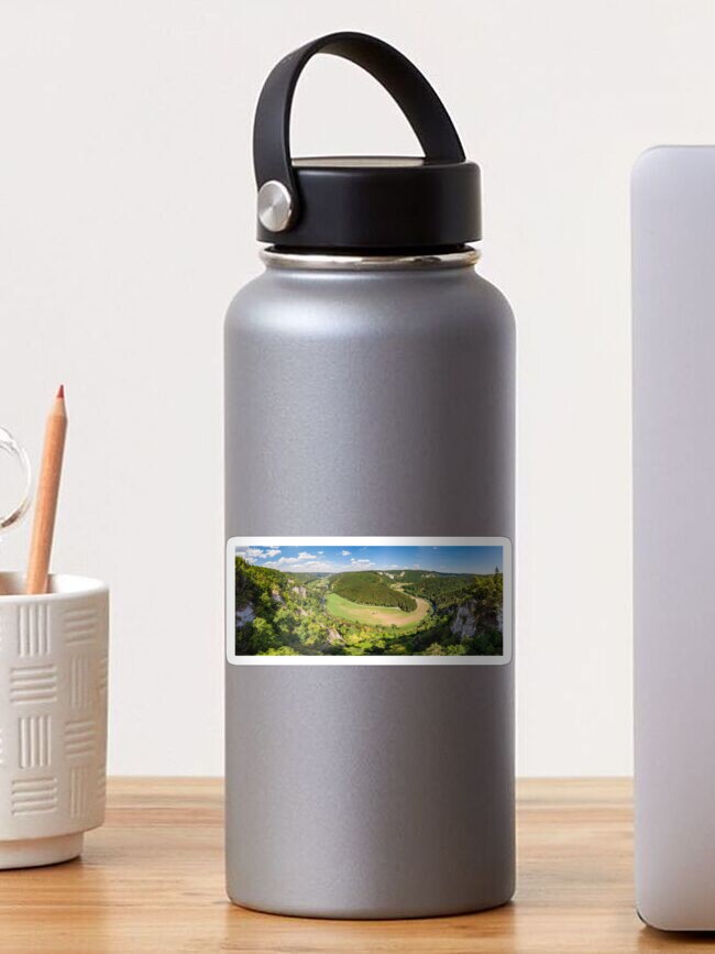 Thumbnail 1 of 3, Sticker, Danube Horseshoe Bend at Knopfmacherfelsen, Germany designed and sold by holgermader.