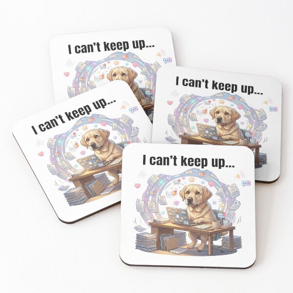 Item preview, Overwhelmed Dog – Task Overload Sticker designed and sold by wildbest.