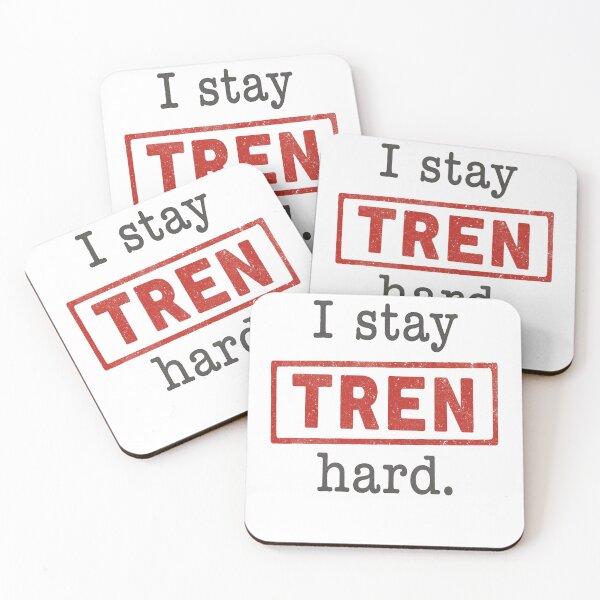Item preview, I Stay TREN Hard gym humor shirt designed and sold by 3GCC.
