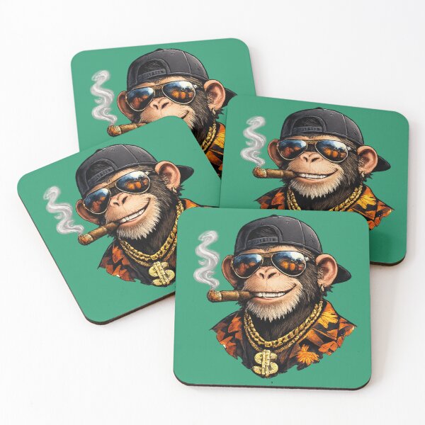 Item preview, Cool Streetwear Monkey with Sunglasses – Urban Tropical Vibes Graphic T-Shirt Design designed and sold by KalaPXL.