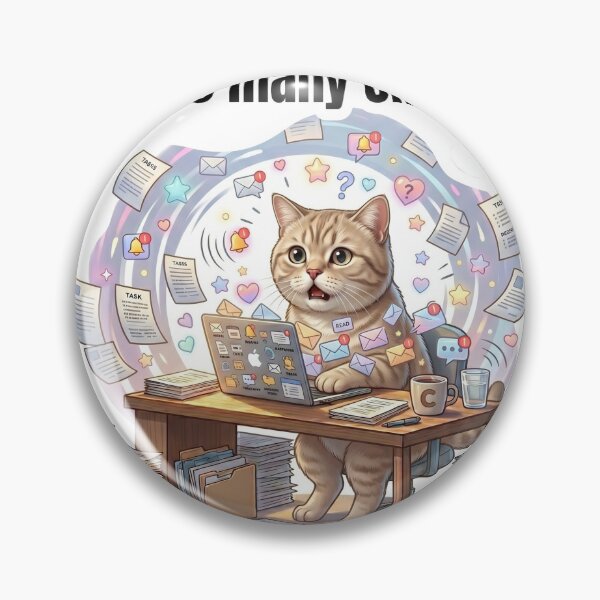 Item preview, Email Explosion Cat – Inbox Stress Sticker designed and sold by wildbest.