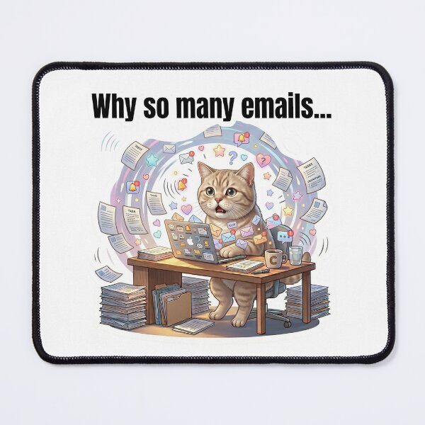 Item preview, Email Explosion Cat – Inbox Stress Sticker designed and sold by wildbest.