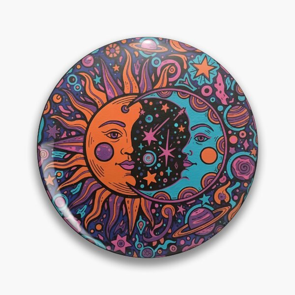 Item preview, Sun and Moon Colorful Art designed and sold by GymTanLaundry.