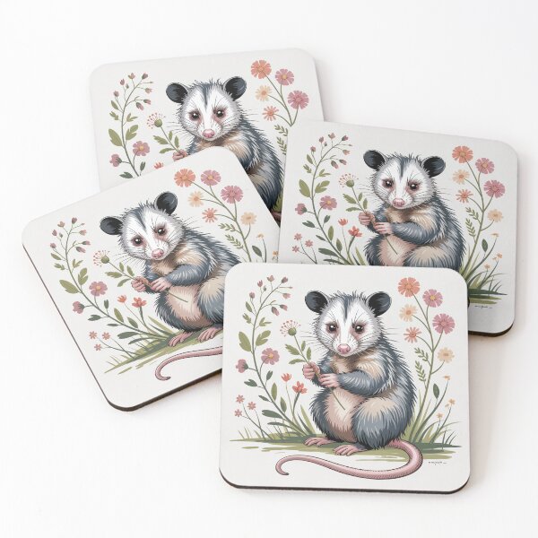 Item preview, Botanical Opossum Portrait designed and sold by theartfulaspie.