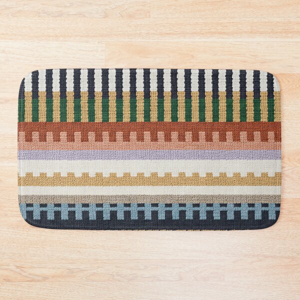 Item preview, Colorful Woven Stripe Pattern Rug Texture – Modern Geometric Textile Design designed and sold by Timegraf.