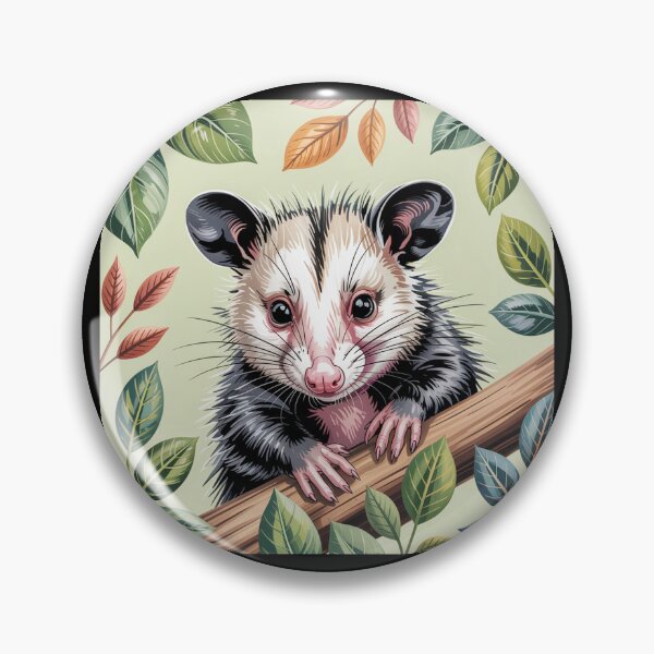 Item preview, Botanical Opossum Portrait designed and sold by theartfulaspie.