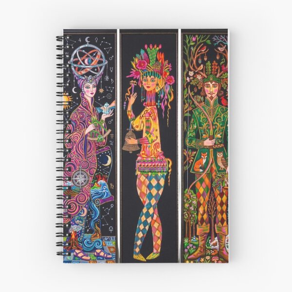 Item preview, Whimsical Folk Art Triptych designed and sold by dcohea.