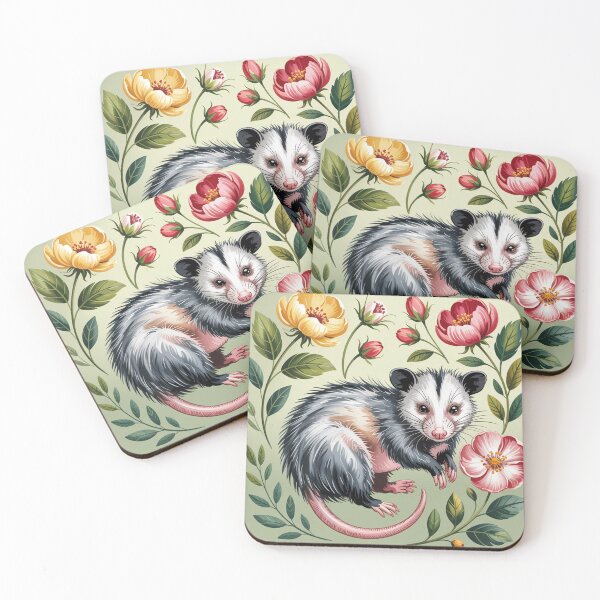 Item preview, Botanical Opossum Portrait designed and sold by theartfulaspie.