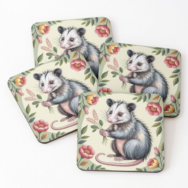 Item preview, Botanical Opossum Portrait designed and sold by theartfulaspie.