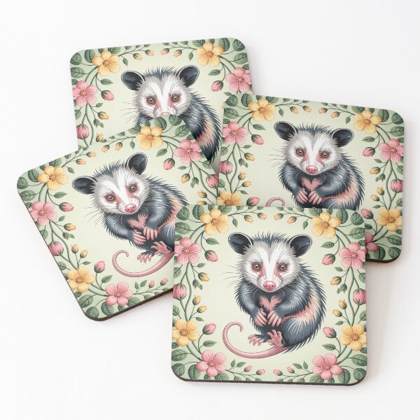 Item preview, Botanical Opossum Portrait designed and sold by theartfulaspie.