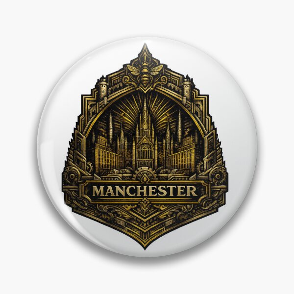Item preview, Deco style manchester badge designed and sold by astriebatik.